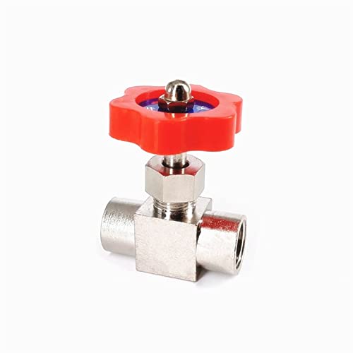 1 Stück 1/8" & 1/4" BSP Innengewinde Messing Nickel 2-Wege-Durchflussregelventil - Unterdrückungsventil(1/4In) von UGUGU