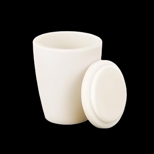 1 Stück Aluminiumoxid-Korund-Tiegel mit Deckel – 3 ml bis 100 ml Fassungsvermögen for den Einsatz im Labor und in der Industrie(10.01ml) von UGUGU