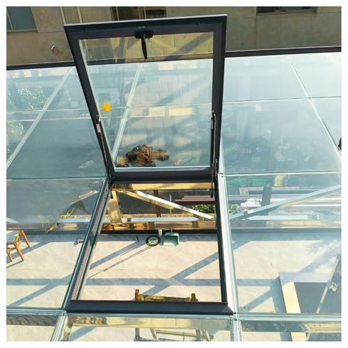 1 Stück anpassbare Dachluke mit Dachfenster – langlebiges Zugangsfenster aus Aluminiumlegierung for Dachböden, Keller und Dächer(26x26in) von UGUGU