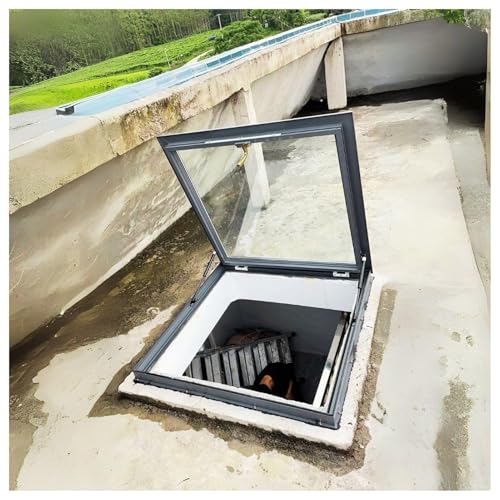 1-teiliges Dachfenster – Zugangsluke aus Aluminiumlegierung for Dachböden, Keller und Dächer – for sicheren und bequemen Zugang for Dach(28x28in) von UGUGU