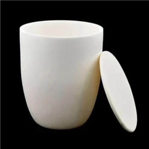 2 Stück bogenförmige Aluminiumoxidtiegel in Laborqualität mit Deckel – for Schmelz- und Hochtemperaturanwendungen(Model2) von UGUGU