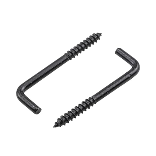 L-förmige Deckenhaken for Einschrauben – robuste schwarze rechtwinklige Haken for Zuhause und Büro – 10/20er-Pack(M2.4x20mm 20pcs) von UGUGU
