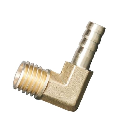 Langlebiger Messing-Winkel-Schlauchverbinder M10-M16 mm | Metrischer Rohrverschraubungsadapter mit Außengewinde, 1 Stück(M10x1.5 10mm) von UGUGU