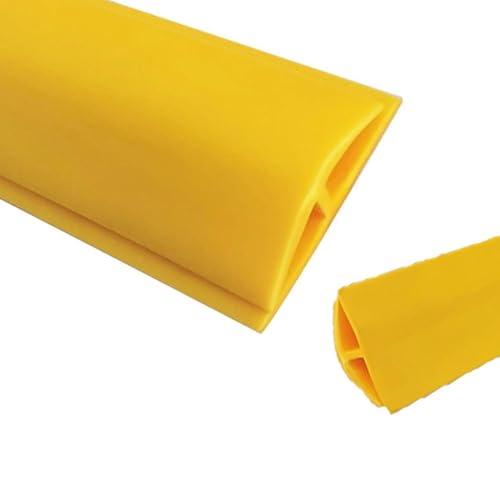 Langlebiger PVC-Übergangsstreifen von Teppich zu Fliesen – 1,0 bis 19,5 m langer Bodenkantenschutz for einen glatten Bodenübergang(Yellow,Length 6m(20ft)) von UGUGU