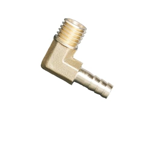 M10-M16 mm Messing-Winkel-Schlauchverbinder – langlebiger metrischer Rohrverschraubungsadapter mit Außengewinde for Sanitärinstallationen, 1 Stück(M16x2 10mm) von UGUGU