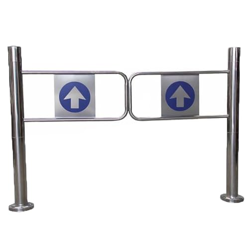 Robustes automatisches Rückprall-Schwingtor aus Edelstahl for Supermärkte, Bibliotheken und Fabriken – selbstschließend(100x97 Cm) von UGUGU