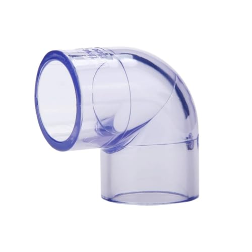 UGUGU 1 Stück 90-Grad-PVC-Winkelstück – langlebige, transparente Rohrverschraubung for Haus-, Garten- und Aquariumzubehör(25mm) von UGUGU