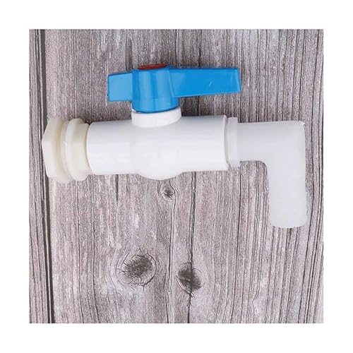 UGUGU 1 Stück 90-Grad-Winkel-Drainage-Anschluss mit Ventil – langlebige PVC-Armatur for Aquarien, Bewässerung, industrielle Anwendungen(1In) von UGUGU