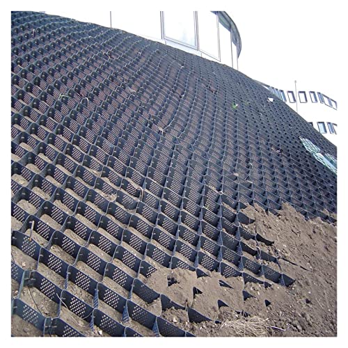 UGUGU Langlebiges HDPE-Geozellengitter zur Stabilisierung von Auffahrten und Böschungen – vielseitiges Bodengitter(5 x 5m (16.5 x 16.5ft) 10cm/4" High) von UGUGU