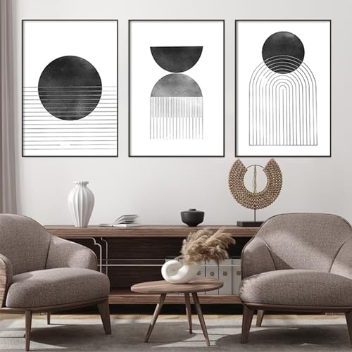 UGZDEA Abstrakt Leinwand Poster, Moderne Boho 3er Set Kunstposter Wanddeko Bilder Set für Wohnzimmer Schlafzimmer-Ohne Rahmen (3x70x100cm,G) von UGZDEA