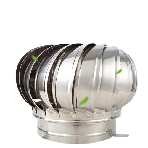 Anti-Mücken-Netz-Lüftungsabdeckung, Dachabzugshaube, automatische Drehung durch Wind-/Luftstrom, verbrauchsfreier Ventilator, for Schornsteinköpfe von Wohngebäuden(20cm) von UGZPWQLNX