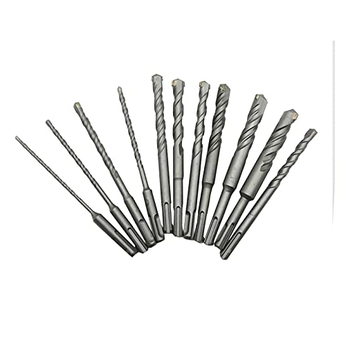Die Diamantgruppe, SDS Plus Hammerbohrer, 160 mm, Hartmetall, Stahl, flache Spitze, Steinbohrer, mehrere Packungen(10pcs) von UGZPWQLNX