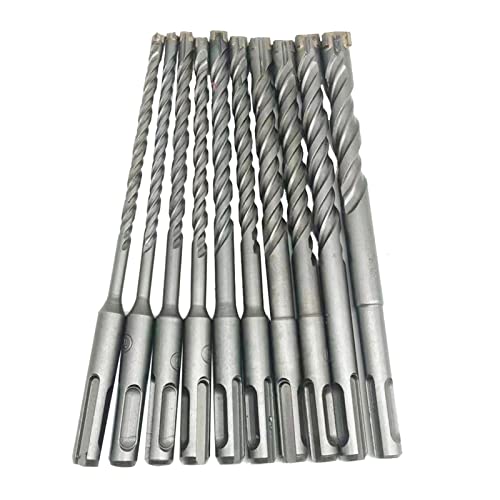 Die Diamantgruppe, SDS-Plus-Steinbohrer, YG8, Hartmetallstahl, 160 mm, mehrere Größen, Grau, 6–10 Stück(10pcs) von UGZPWQLNX