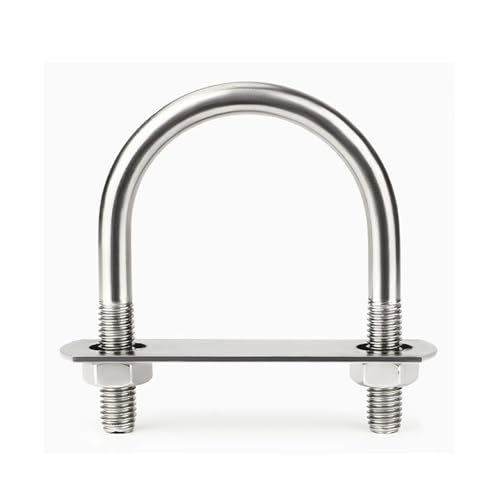 Edelstahl Schrauben, Edelstahl M6 M8 U-Bolzen Plattenmuttern Rohrschellen Mehrere Größen Silber(M6x25x45 4sets) von UGZPWQLNX