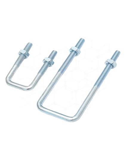 Edelstahl Schrauben, U-Bolzen aus Kohlenstoffstahl, M6 M8, mehrere Größen, Silber, Multipack(M6x35x60mm 5pcs) von UGZPWQLNX