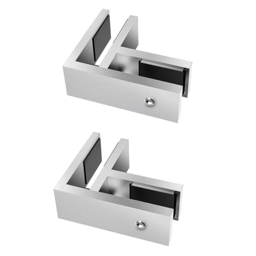 Edelstahl aus Glas, 304 Edelstahl Glas Klemme for 0,39 ''-0,47'' Glas 4 Pcs F Klemme(2 Pcs,90 Degree) von UGZPWQLNX
