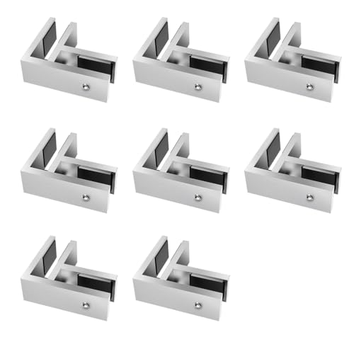 Edelstahl aus Glas, 304 Edelstahl Glas Klemme for 0,39 ''-0,47'' Glas 4 Pcs F Klemme(8 Pcs,90 Degree) von UGZPWQLNX