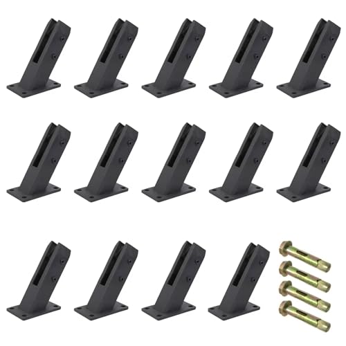 Edelstahl aus Glas, 304 Edelstahl Schwarz Glas Geländer Klammern for Pool Balkon Treppe Mehrere Größen(14 pieces) von UGZPWQLNX