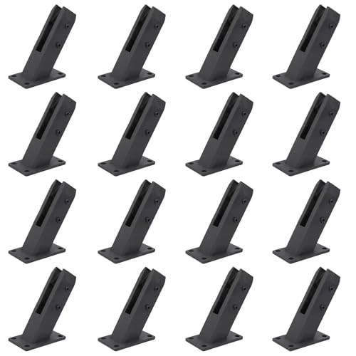 Edelstahl aus Glas, 304 Edelstahl Schwarz Glas Geländer Klammern for Pool Balkon Treppe Mehrere Größen(16 pieces) von UGZPWQLNX