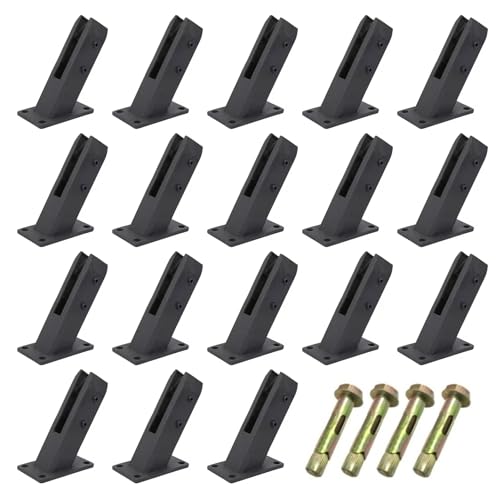Edelstahl aus Glas, 304 Edelstahl Schwarz Glas Geländer Klammern for Pool Balkon Treppe Mehrere Größen(18 pieces) von UGZPWQLNX
