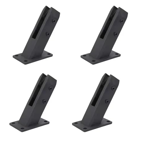 Edelstahl aus Glas, 304 Edelstahl Schwarz Glas Geländer Klammern for Pool Balkon Treppe Mehrere Größen(4 pieces) von UGZPWQLNX