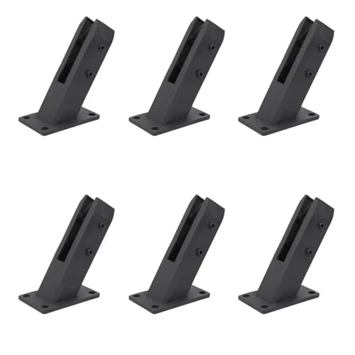 Edelstahl aus Glas, 304 Edelstahl Schwarz Glas Geländer Klammern for Pool Balkon Treppe Mehrere Größen(6 pieces) von UGZPWQLNX