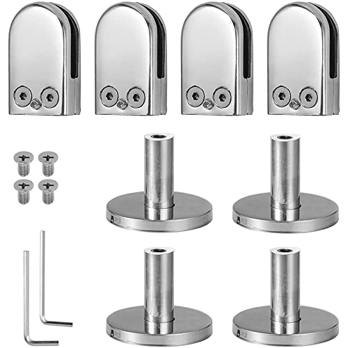 Edelstahl aus Glas, 4 Stück verstellbare 8–14 mm Edelstahl-Glasklemme for Treppengeländer, mehrere Größen(A/40mm) von UGZPWQLNX