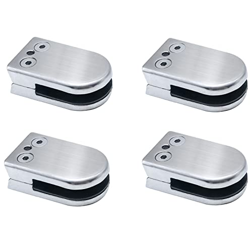 Edelstahl aus Glas, 4 Stück verstellbare Glasklemmen aus Edelstahl 304, 1/4-1/2 Zoll, for Balustraden, Treppenhandläufe, mehrere Größen(8~10mm) von UGZPWQLNX