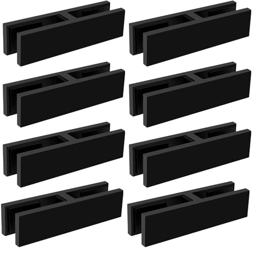 Edelstahl aus Glas, 8 Stück 304 SS 180-Grad-Glasgeländerklemme for 8–12 mm Glas, mehrfarbig, mehrere Größen(Black,15to20mm) von UGZPWQLNX