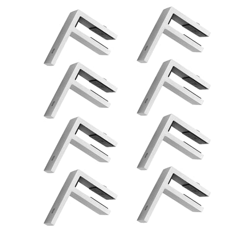 Edelstahl aus Glas, 8er-Pack F-Typ Wand-Glas-Klemme 304 Edelstahl for Glasgeländer 10–20 mm, mehrfarbig(Silver,10to12mm) von UGZPWQLNX
