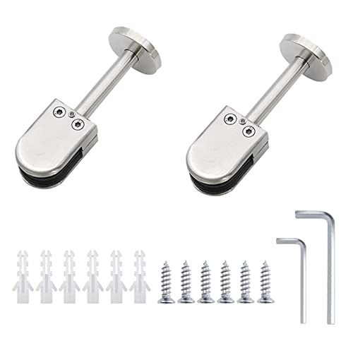 Edelstahl aus Glas, Glasklemme aus Edelstahl 304 mit flacher Rückseite, U-Form, for 8–12 mm gehärtetes Glas, 2 Stück(10mm,80mm high) von UGZPWQLNX