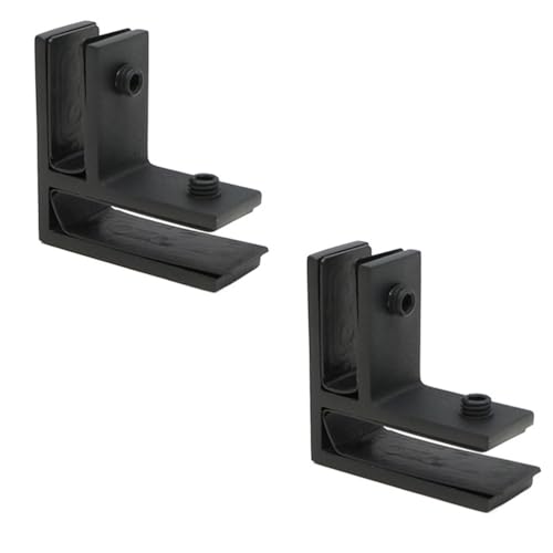 Edelstahl aus Glas, Schwarze Glasgeländerpfostenklemmen aus Edelstahl 304 for 15–20 mm Glas, 4 Stück, F-Klemme(2 Pcs,90 Degree) von UGZPWQLNX