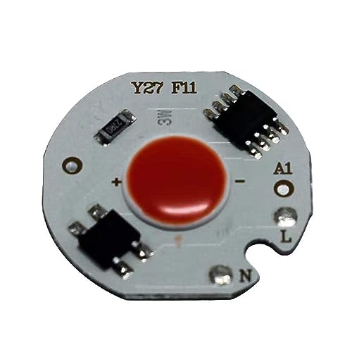 Integrierter LED-Chip, 10 Stück LED COB Chips AC 220V Driverless Multicolor 3W-12W for DIY(Y27 Red,3W) von UGZPWQLNX