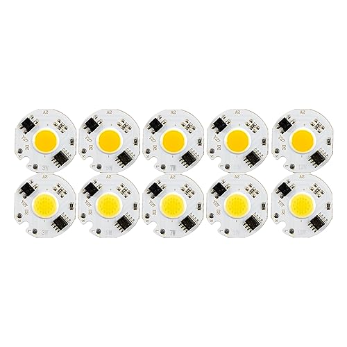 Integrierter LED-Chip, 10 Stück LED COB Chips AC 220V Driverless Multicolor 3W-12W for DIY(Y27 Warm White,7W) von UGZPWQLNX