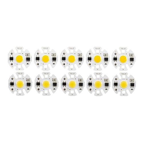 Integrierter LED-Chip, 10 Stück LED COB Chips AC 220V Driverless Multicolor 3W-12W for DIY(Y32 Warm White,5W) von UGZPWQLNX