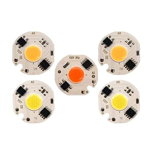 Integrierter LED-Chip, 5 Stück LED COB Chimp 3W-12W, mehrfarbig für Scheinwerfer 220V(White,220V 3W) von UGZPWQLNX
