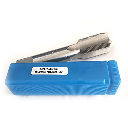 Lassen sie das hier, HSS Metrischer Gewindebohrer mit gerader Nut, M28 (0,75–3 mm), for Rechts- und Linkshänder(M28X3 Left Hand) von UGZPWQLNX