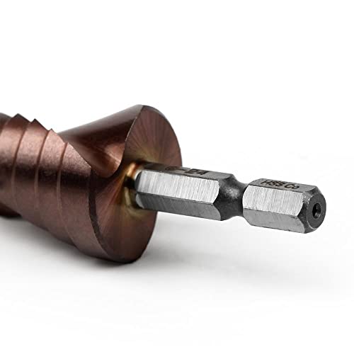 Lassen sie das hier, Stufenbohrer Sechskantschaft M35 Kobalt HSS Mehrere Größen(4-12mm 4-20mm 4-32mm) von UGZPWQLNX