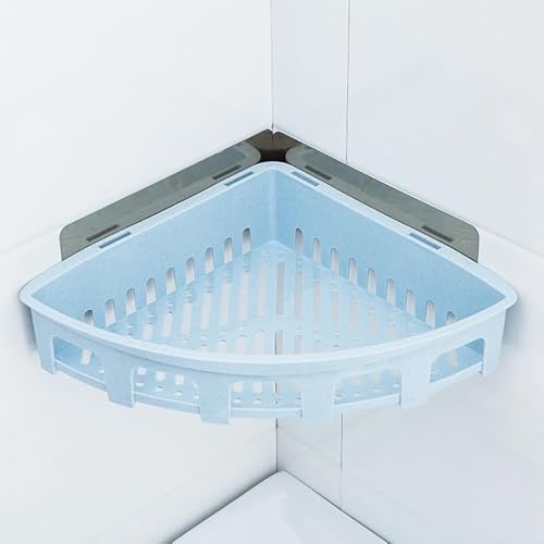 UGZPWQLNX Dusche-Tank Saugstoff, Eck-Duschablage mit Saugnapf, for Badezimmer und Küche, Aufbewahrungsregal, Organizer, Mehrfarbig(Blu) von UGZPWQLNX