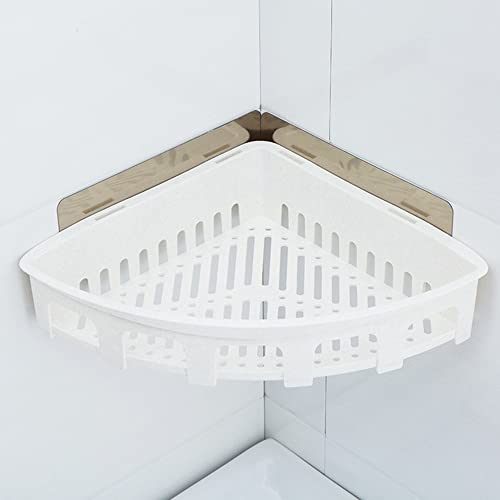 UGZPWQLNX Dusche-Tank Saugstoff, Eck-Duschablage mit Saugnapf, for Badezimmer und Küche, Aufbewahrungsregal, Organizer, Mehrfarbig(White) von UGZPWQLNX