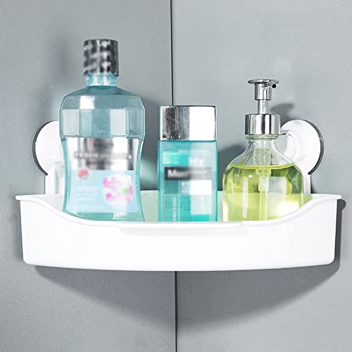 UGZPWQLNX Dusche-Tank Saugstoff, Eck-Duschablage mit Saugnapf und Drainage for Badezimmer und Küche, Mehrfarbig(White) von UGZPWQLNX