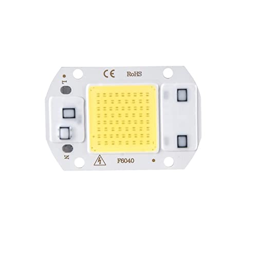 UGZPWQLNX Eingebauter LED-Chip, 3 Stück 10W/20W/30W/50W 110V/220V COB LED-Chips, mehrfarbig, intelligent, ohne Treiber, 120 Grad, Ra80(Cold White 30W, 220V) von UGZPWQLNX