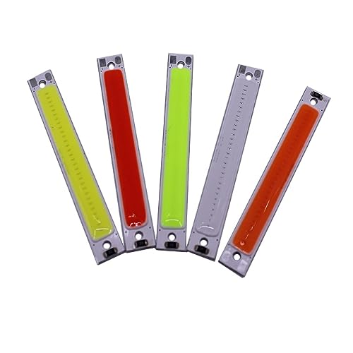 UGZPWQLNX Eingebauter LED-Chip, 5 Stück 60 x 8 mm COB LED Leuchtmittel, 3 W Lichtstreifen, DC 3 V/6 V, für Heimwerker, Arbeit, Fahrradbeleuchtung, Mehrfarbig (Roze, 6 W) von UGZPWQLNX