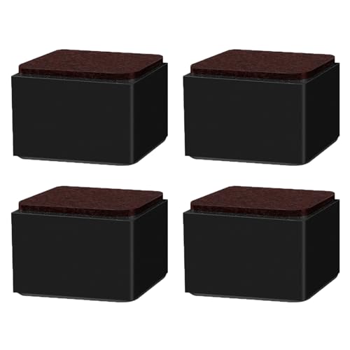 UGZPWQLNX Haltbarkeit von Toilettenpapierrollen an der Wand, 4 Stück Möbelerhöhungen aus Eisen, 5 cm Höhe, Mehrfarbig, mehrere Größen, for Bett, Sofa, Nachttisch(Black,8 x 8cm) von UGZPWQLNX