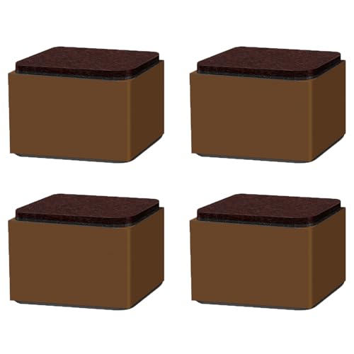 UGZPWQLNX Haltbarkeit von Toilettenpapierrollen an der Wand, 4 Stück Möbelerhöhungen aus Eisen, 5 cm Höhe, Mehrfarbig, mehrere Größen, for Bett, Sofa, Nachttisch(Bruin,8 x 8cm) von UGZPWQLNX