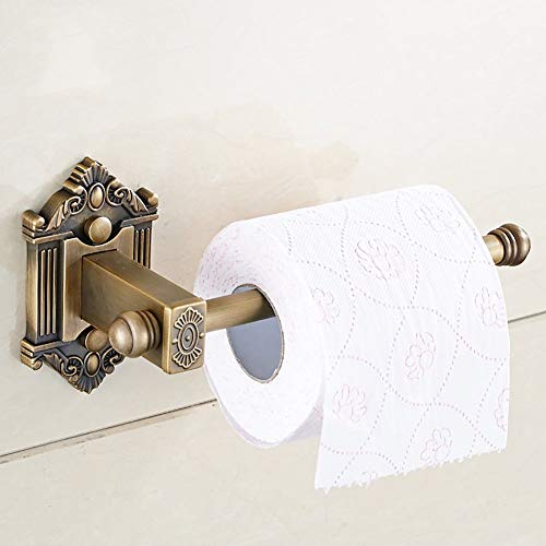 UGZPWQLNX Haltbarkeit von Toilettenpapierrollen an der Wand, Badezimmer Toilettenpapierhalter Kupfer Europäische Retro Wandhalterung Schwarz(Retro) von UGZPWQLNX