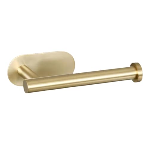 UGZPWQLNX Haltbarkeit von Toilettenpapierrollen an der Wand, Edelstahl Selbstklebender Papierrollenhalter for Küche und Badezimmer, Mehrfarbig, Set C(Gold Short) von UGZPWQLNX