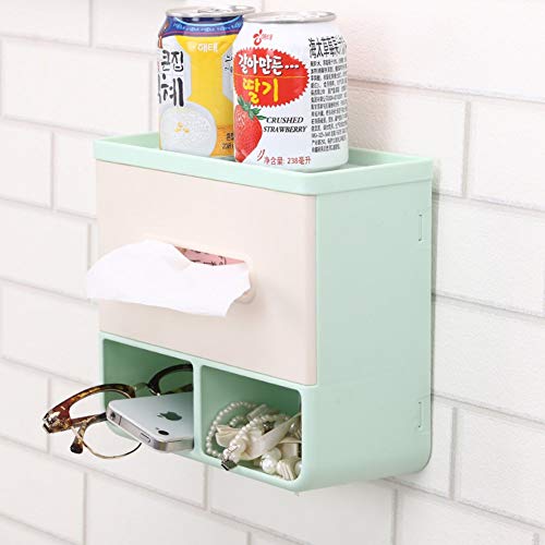 UGZPWQLNX Haltbarkeit von Toilettenpapierrollen an der Wand, Kein Bohren Wandhalterung Toilettenpapierhalter Saugnapf Lagerregal Multicolor(Green) von UGZPWQLNX
