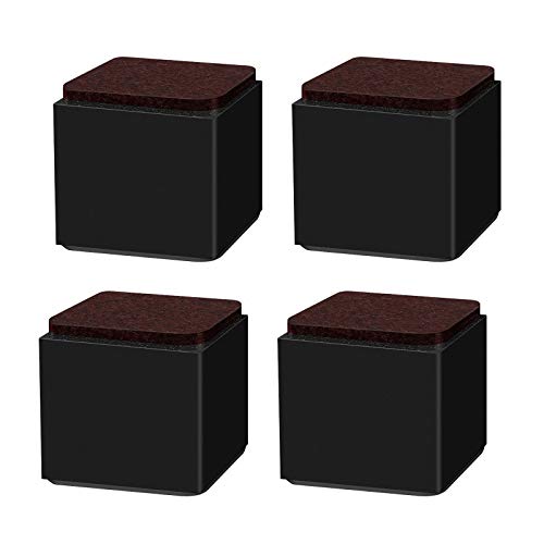 UGZPWQLNX Haltbarkeit von Toilettenpapierrollen an der Wand, Kohlenstoffstahl-Möbelbeine, mehrfarbige mehrfache Größen, Selbstklebende, verstellbare Höhe(Black,60x52mm) von UGZPWQLNX