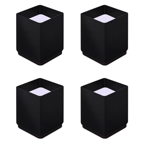 UGZPWQLNX Haltbarkeit von Toilettenpapierrollen an der Wand, Möbelerhöhungen, 5–10 cm Höhe, Mehrfarbig, 4 Stück, 500 kg, for Betten, Sofas, Tische(Black,Increase Height 10cm) von UGZPWQLNX